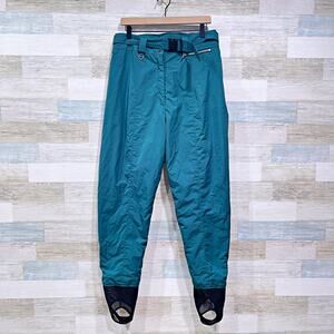 Obermeyer Vintage Stirrup Ski Pants Green High Rise Snow Insulated Womens 16